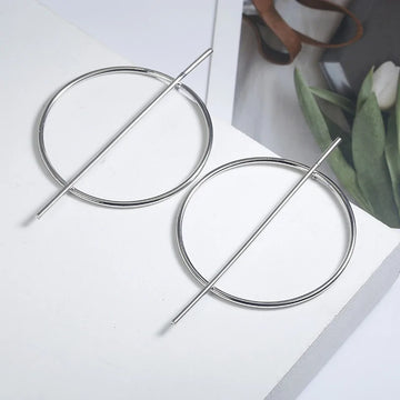 Minimalist Geometric Circle Earrings – Sleek Acrylic VDay Earrings for Timeless Elegance