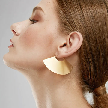 Yellow Gold Hoop Earrings 14K: Andrea Earrings for Effortless Elegance