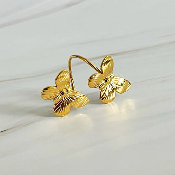 Sterling Silver Butterfly Ring – Vintage Butterfly Duo Ring for Unique Charm