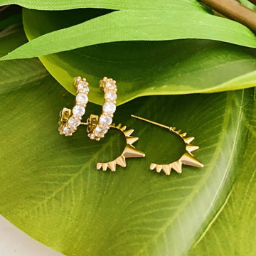 Mood Changer Mini Hoop Earring Set – Versatile Gold Studs Earrings for Every Mood