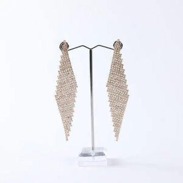 Rhombus Dangle Earring – Crystal Dangle Earrings for Trendy Style
