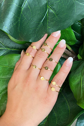 Personalized Gold Rings – Tiny Initial Ring for a Personal Touch