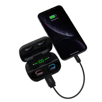 True Twin Ear Pods with Portable Power Bank & Charger