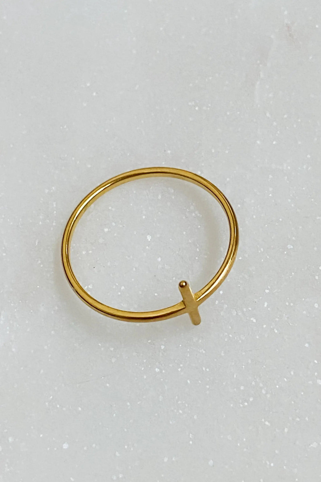 Side Cross Ring for Meaningful Elegance