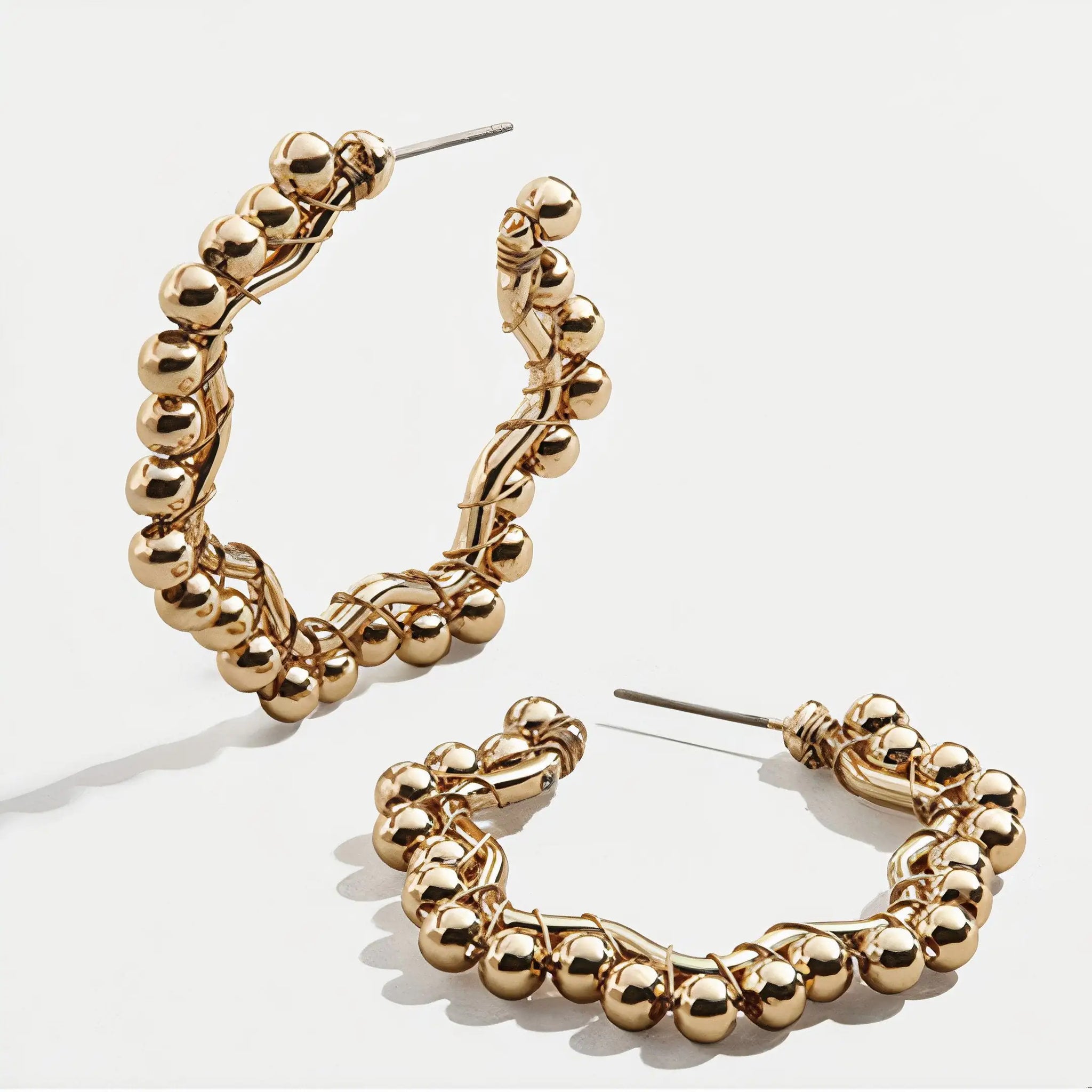 Chunky Gold Hoop Earrings: Bubbly Earrings for Captivating Charm