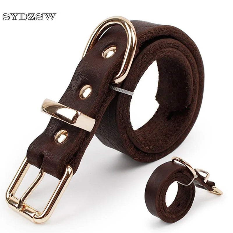 Premium Leather Dog Collar – Stylish &amp; Durable Collar for Small to Large Dogs