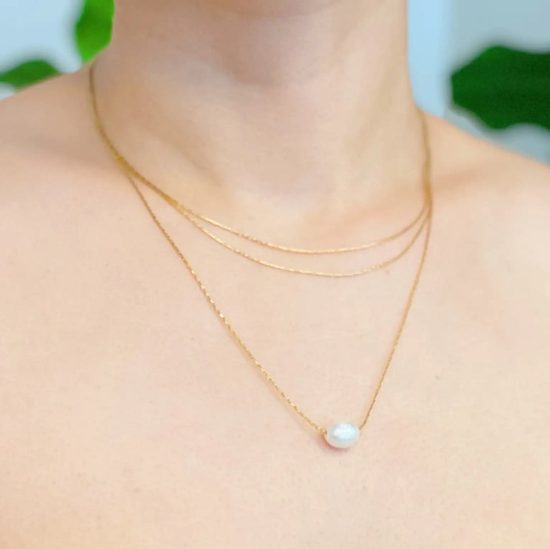 Layered Freshwater Pearl Pendant Necklace for Timeless Elegance