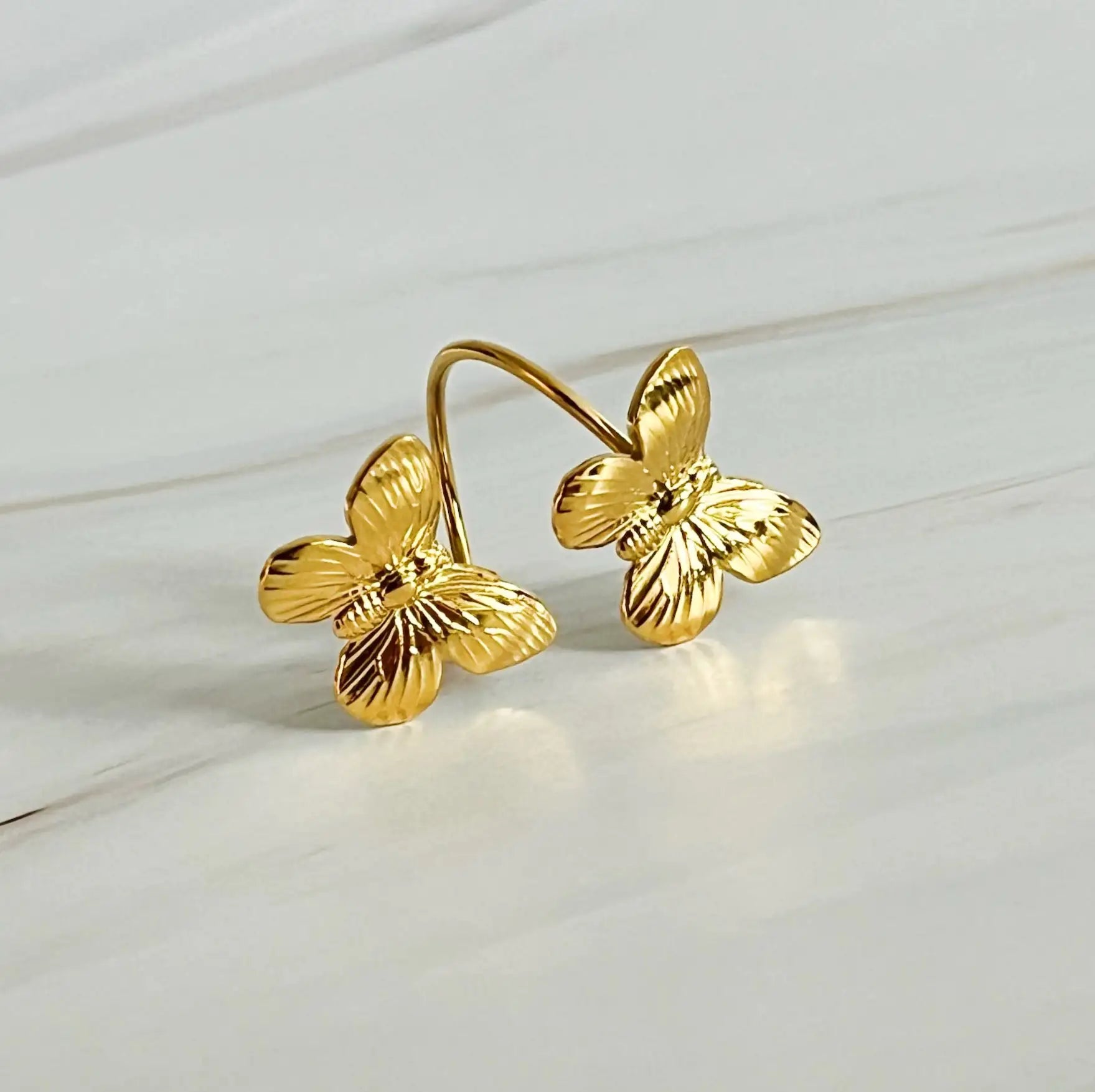 Vintage Butterfly Duo Ring for Unique Charm