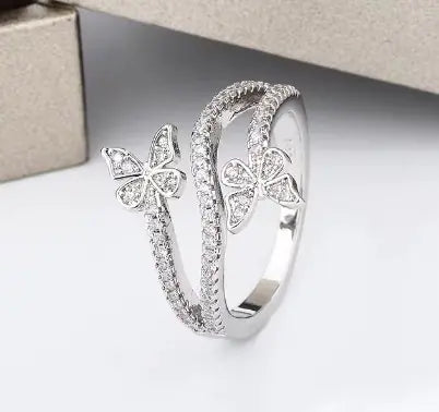 925 Silver Butterfly Ring for Delicate Elegance