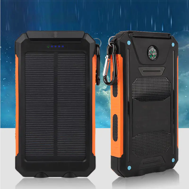 Jumbo Capacity 2Jumbo Capacity 20,000 mAh Waterproof Solar Power Bank0,000 mAh Waterproof Solar Power Bank