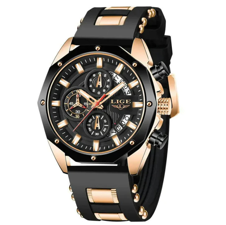 Luxury Silicone Sport Chronograph Watch for Active Lifestyle