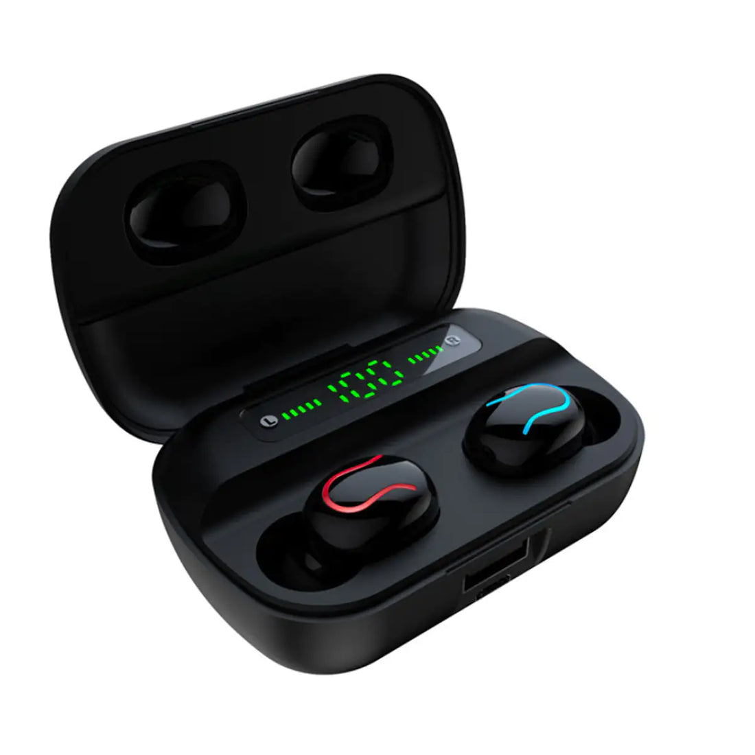 True Twin Ear Pods with Portable Power Bank & Charger