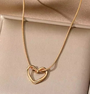 Hollow Love Heart Pendant Necklace for Romantic Elegance