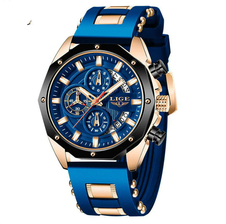 Luxury Silicone Sport Chronograph Watch for Active Lifestyle