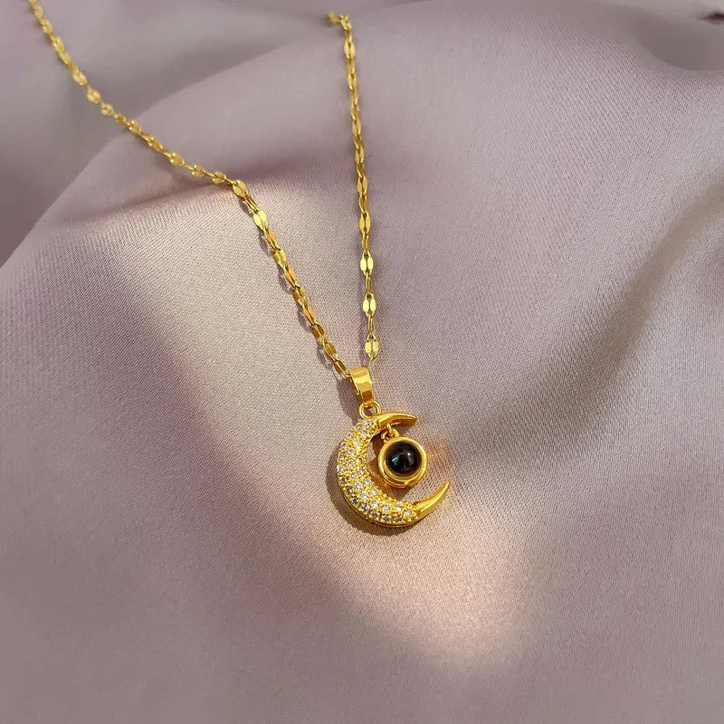 Moon Pendant Necklace for Celestial Elegance