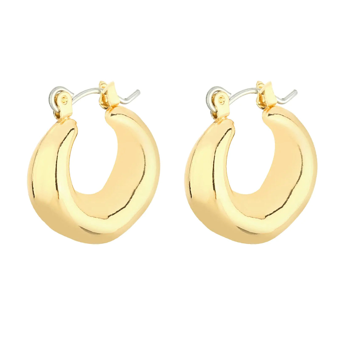 Wgoud 14K Gold Chunky Hoop Earrings Set