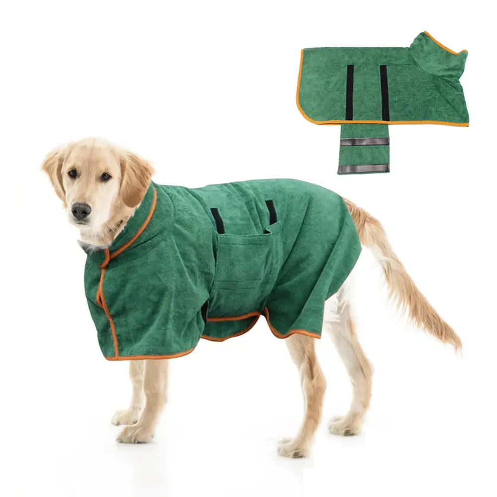 Dog Bathrobe Bath Towel for Quick Drying and Comfort