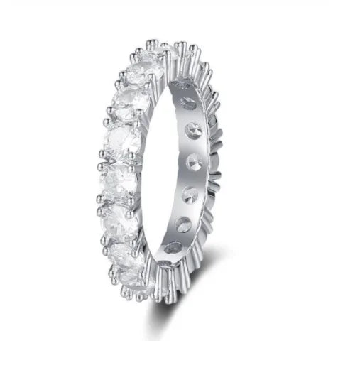 Sterling Silver Rings – Timeless Elegance with White Design