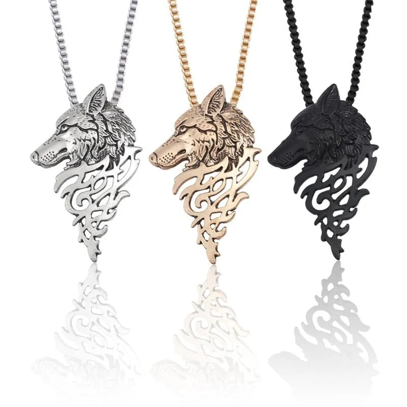 Wolf Head Pendant Necklace for Fierce Style