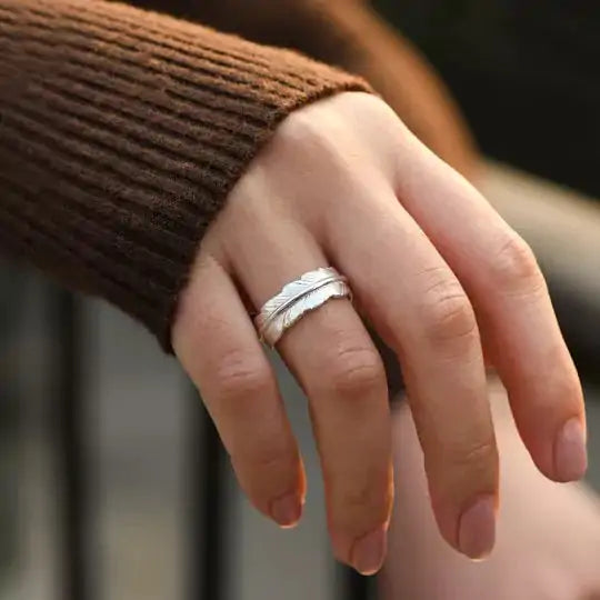 Angel Feather Ring for Ethereal Elegance