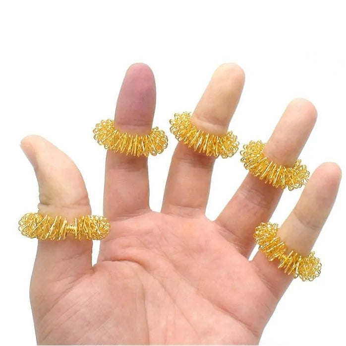 Silver Stacking Rings – Therapeutic Massage Ring for Relaxation and Relief