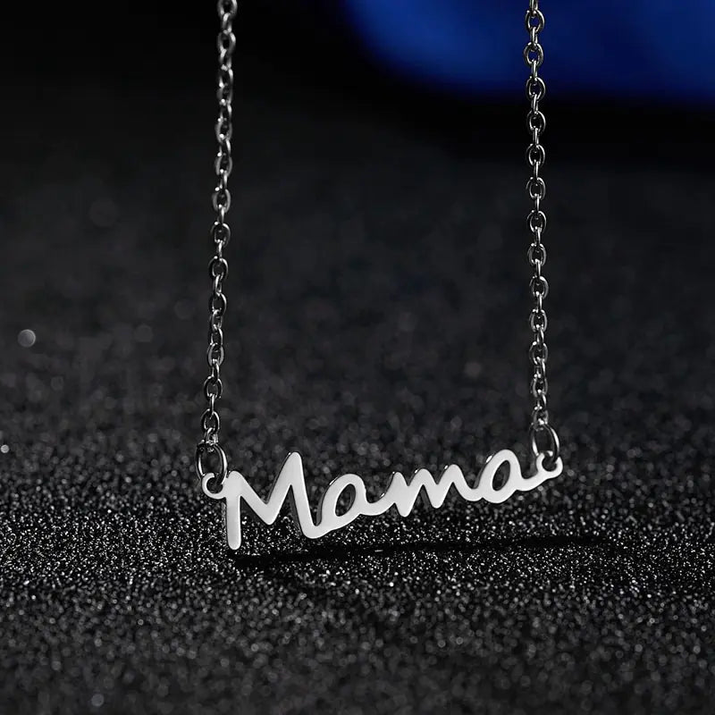 Mama Letter Pendant Necklace for Stylish Motherhood