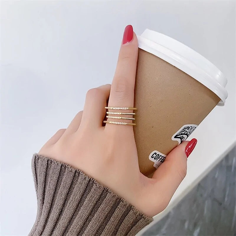 Multi-Layer Open Rings for Trendy Layered Looks